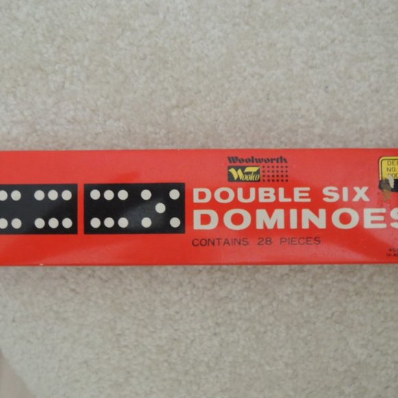 Woolworth Games Double Six Dominoes Game Woolworths Jaymar Vtg 95s